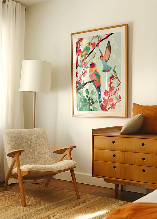 Vogels van de zomer-poster