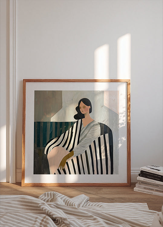 Vrouw In Leunen Poster