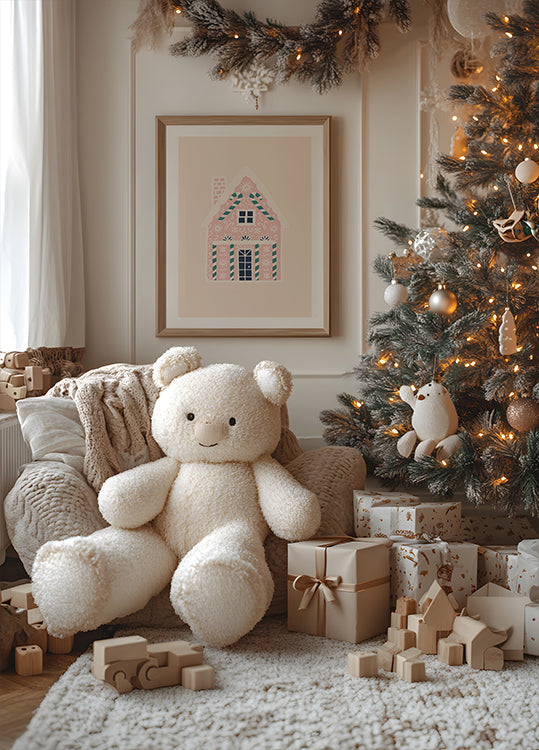 Kerst peperkoek huis Poster