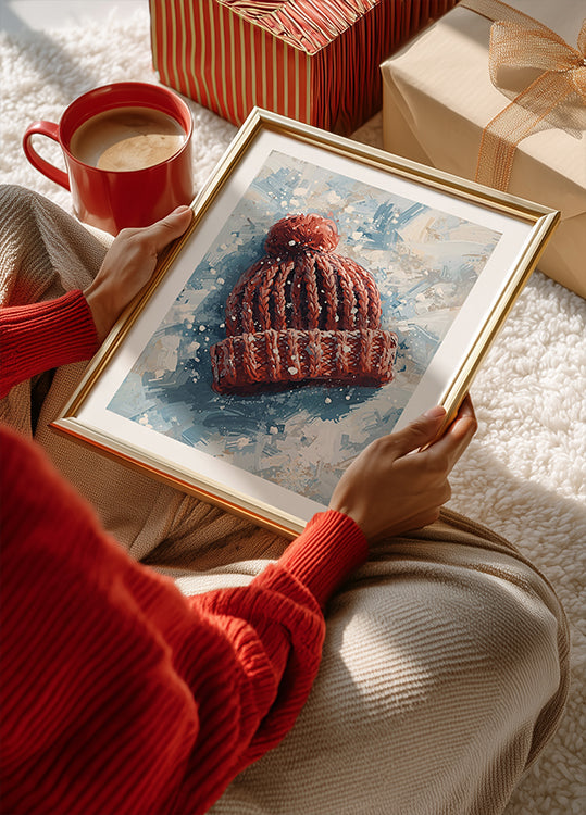 Mütze im Schnee-poster