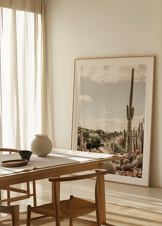 Cactus boerderij poster