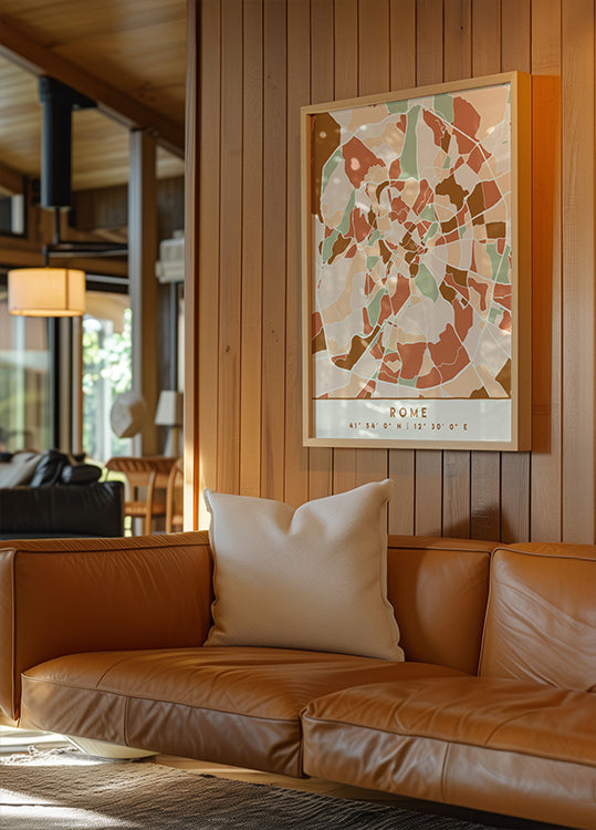 Zwarte kaarten aardetinten 72 poster