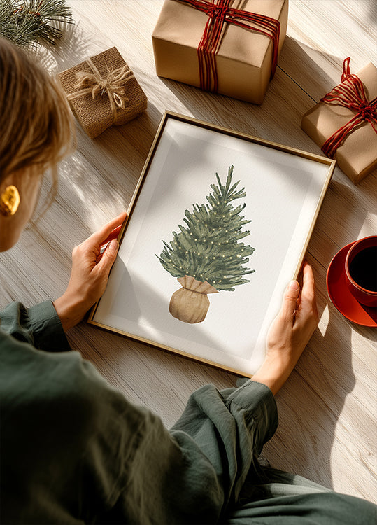 Christmas Tree Wrapped Plakat