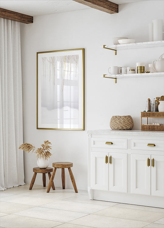 Winter reflectie poster