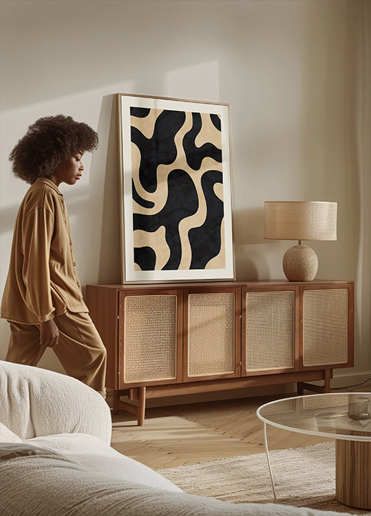 Organische abstracte vormen poster