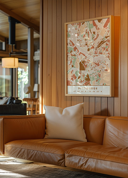 Zwarte kaarten aardetinten 67 poster