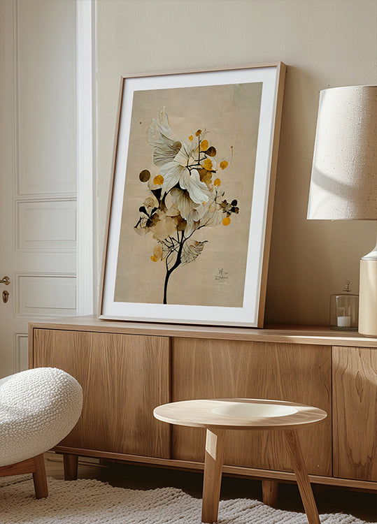 Grillige bloemenposter