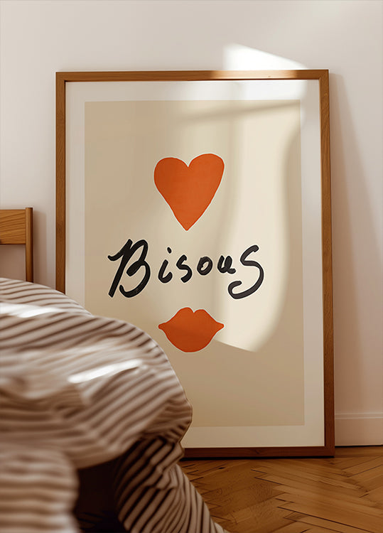 Oprechte Bisous-poster