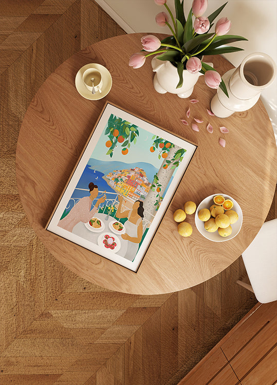 Meisjes in Positano-poster