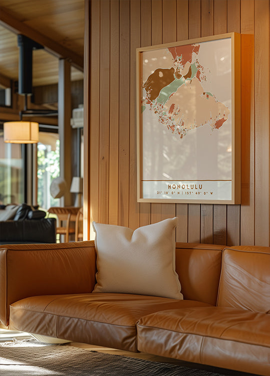 Zwarte kaarten aardetinten 33 poster