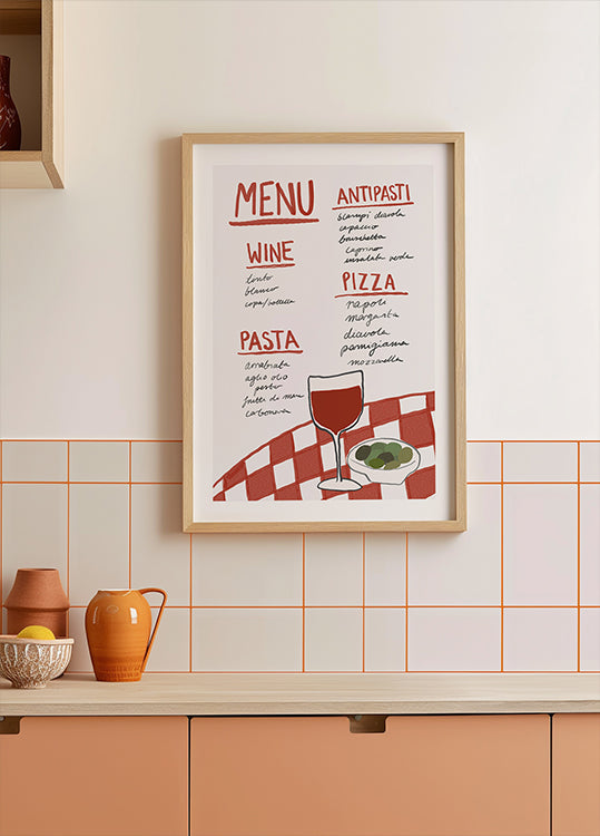 Italiaanse keuken verrukking poster