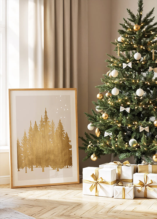 Tannenwald (gold) Plakat