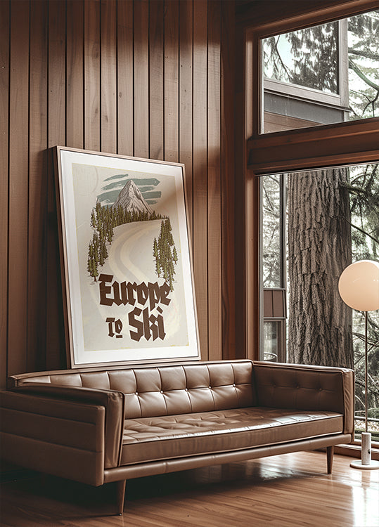 Europa om te skiën Vintage reisbriefkaart (nieuw)