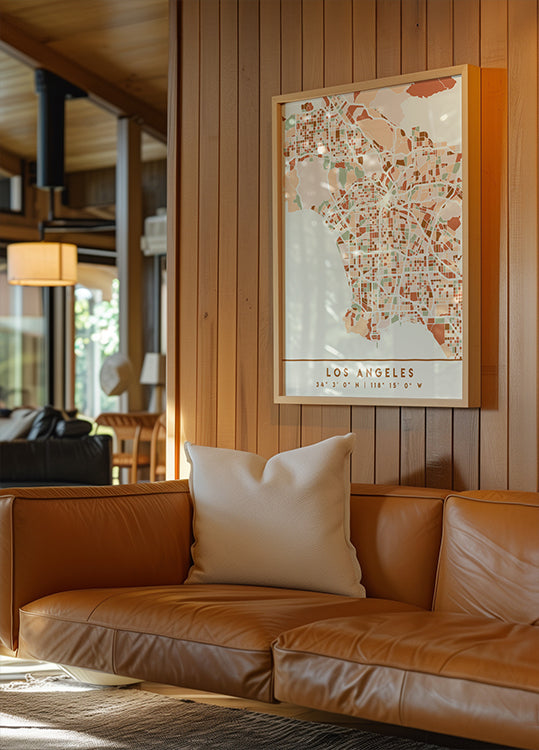 Zwarte kaarten aardetinten 42 poster