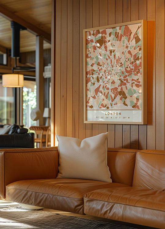 Zwarte kaarten aardetinten 41 poster