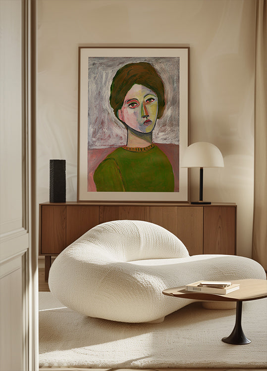 De vrouw in de groene trui