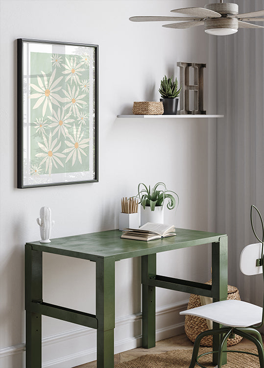 Bloemblaadjes op salie poster