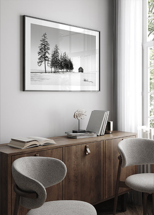 Een zonnige winterdag-poster