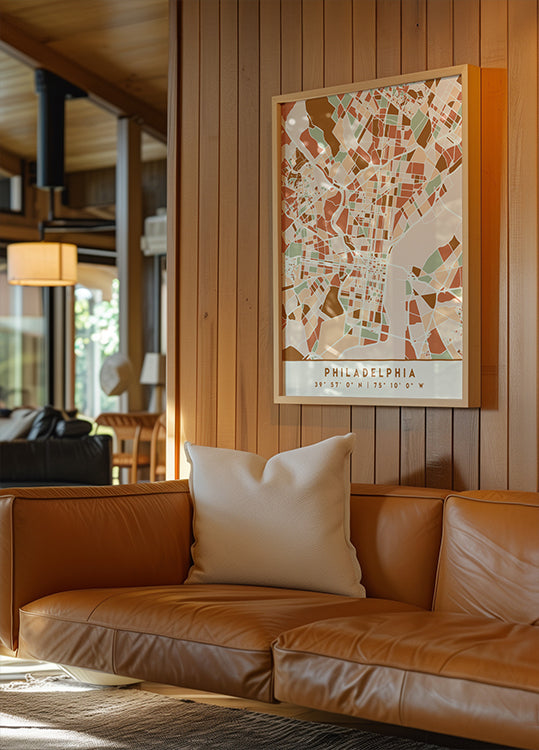 Zwarte kaarten aardetinten 65 poster