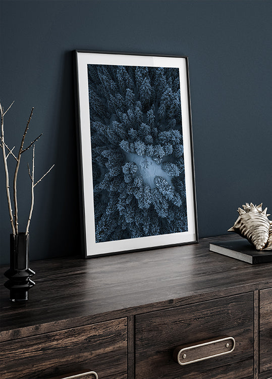 Textuur van de bosaffiche