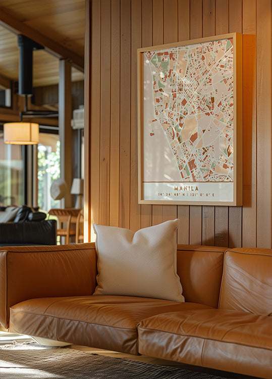 Zwarte kaarten aardetinten 46 poster