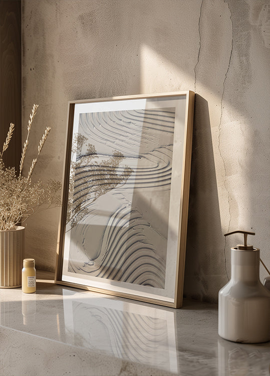 Moddertextuur 14 Beige Poster