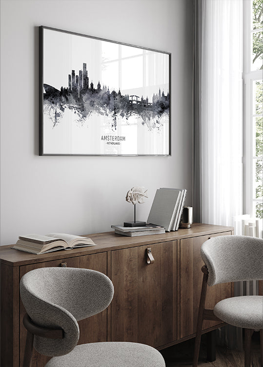 Amsterdam The Netherlands Skyline Plakat