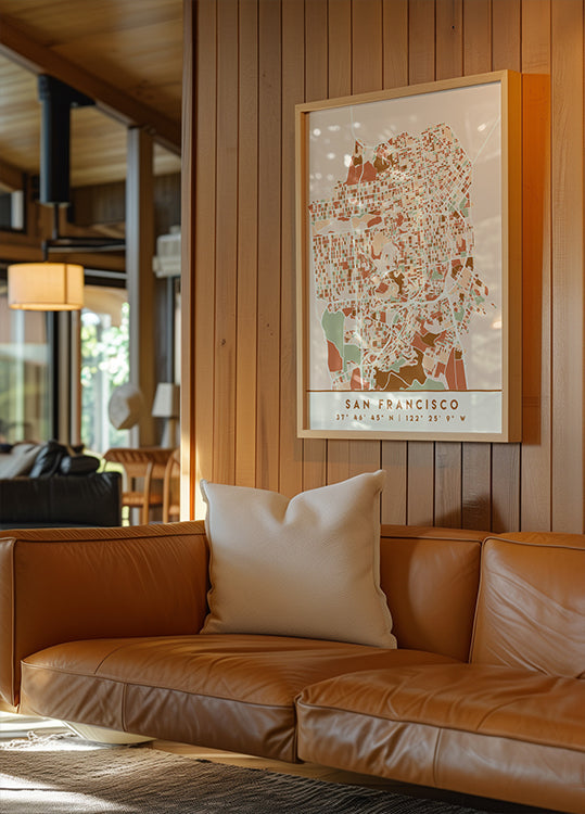 Zwarte kaarten aardetinten 75 poster