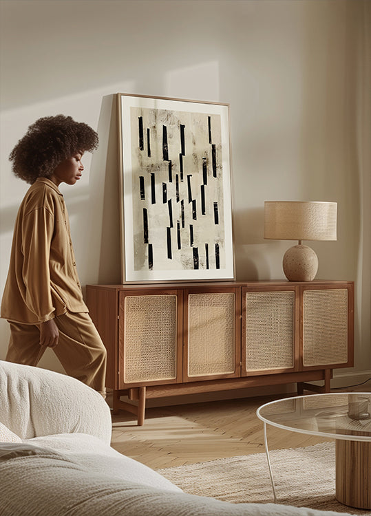 Minimale lijnenposter