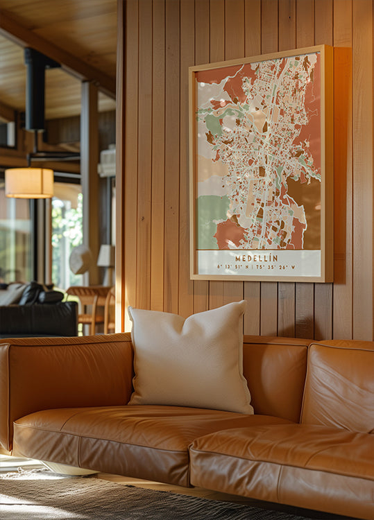 Zwarte kaarten aardetinten 49 poster