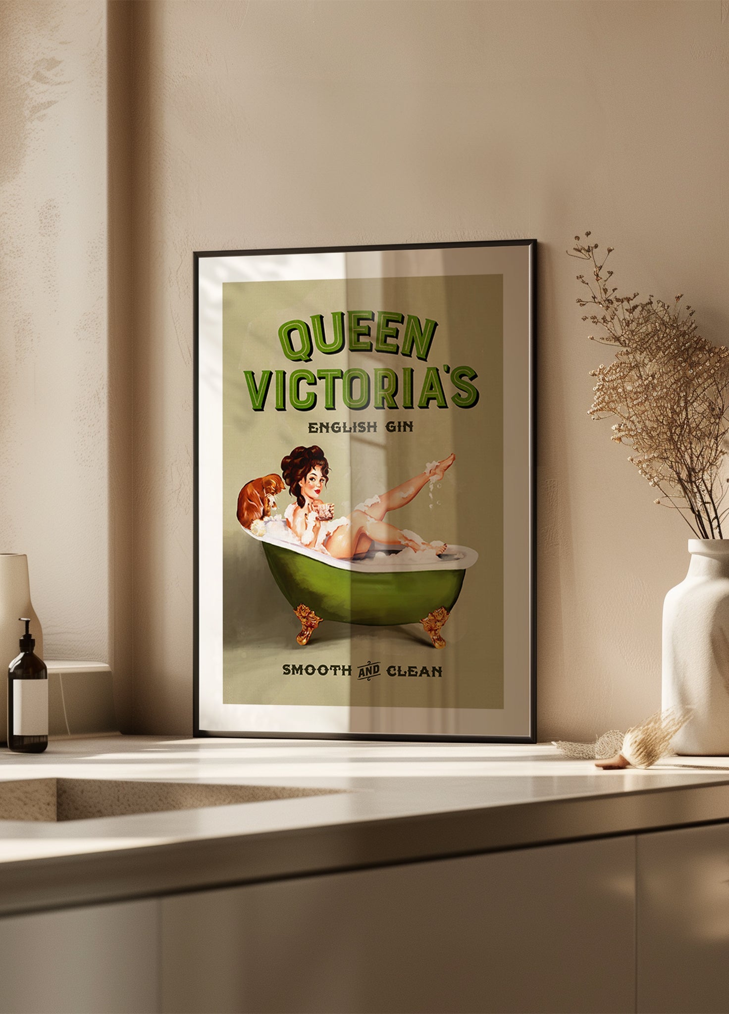Koningin Victoria Engelse Gin Bath Pinup Girl