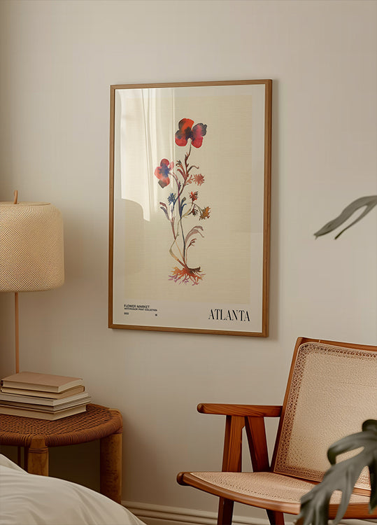Collectie aquarelprints. Bloemenmarkt - Atlanta