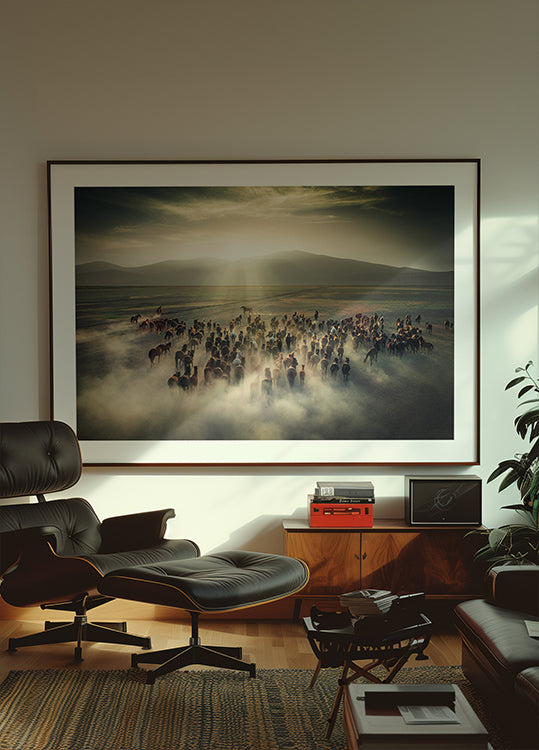 Wilde paarden-poster