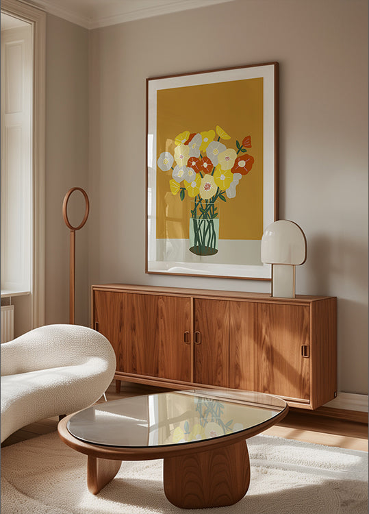 Vaas met bloemen-poster