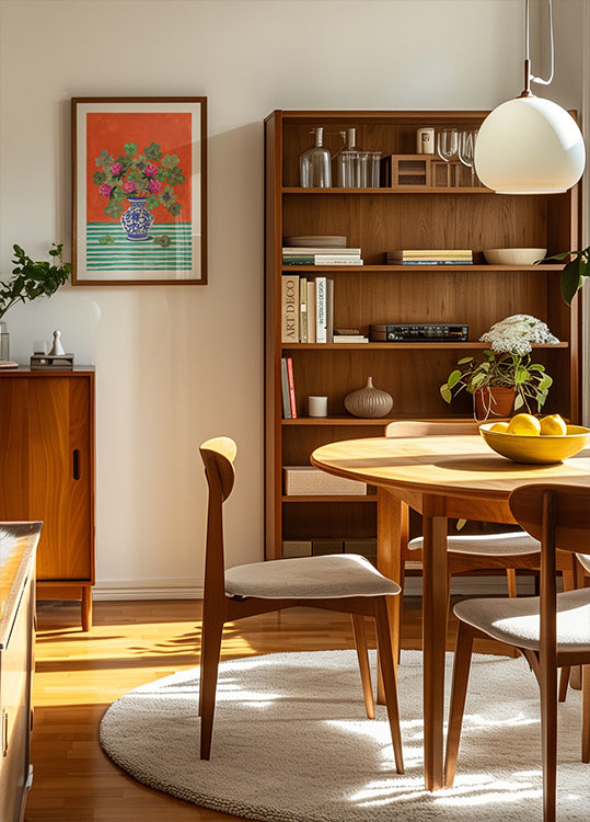 Klavers en roze bloesems poster