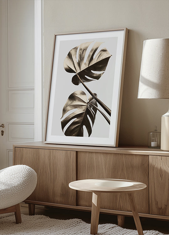 Monstera goud 08-poster