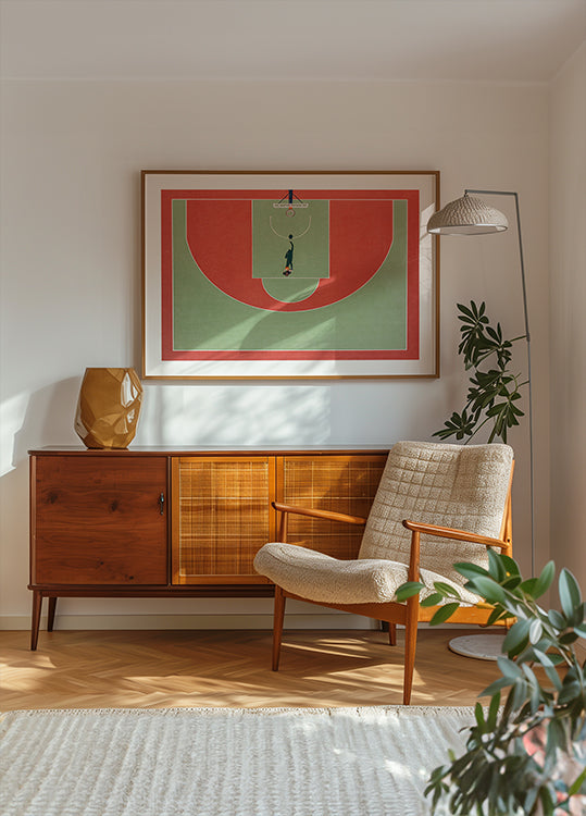 Schaduwbasketbalposter