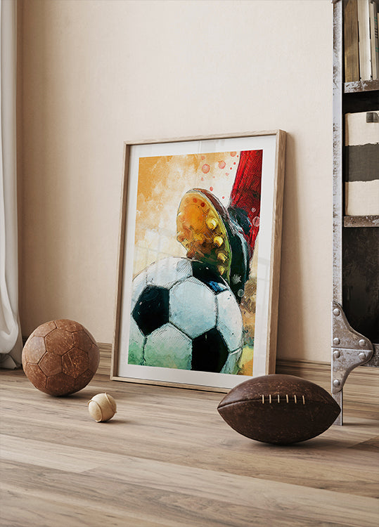 Voetbal 1 sportkunstposter
