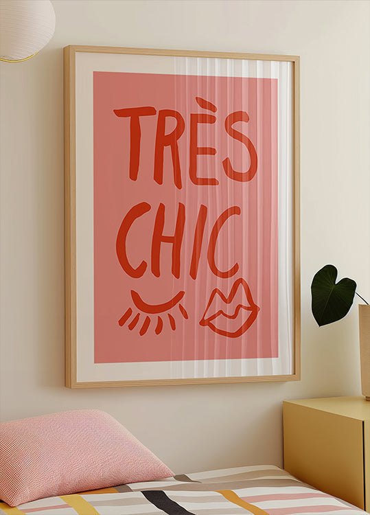 Très chique roze poster