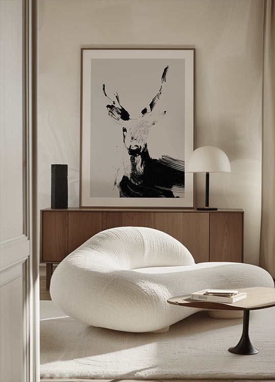 Penseelstreek Herten II Poster