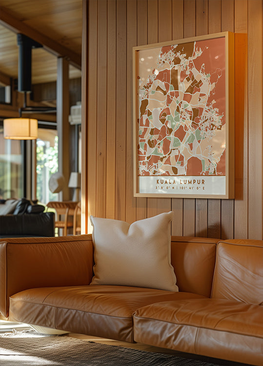 Zwarte kaarten aardetinten 37 poster