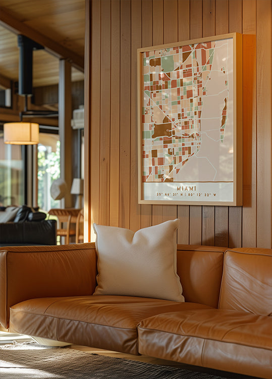 Zwarte kaarten aardetinten 53 poster