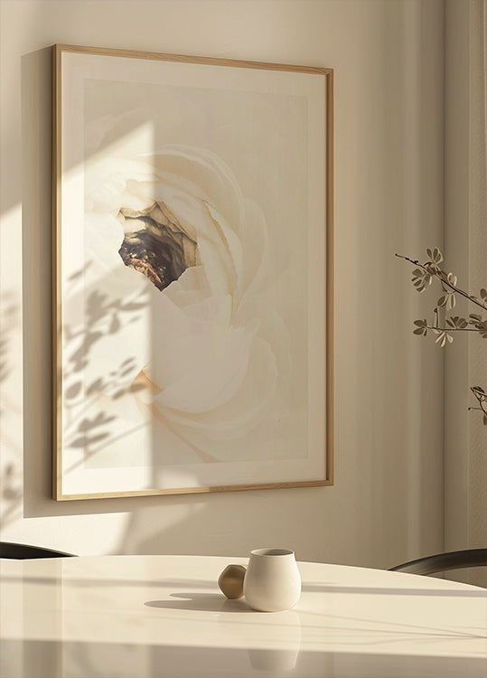 Witte bloem nr. 1 poster