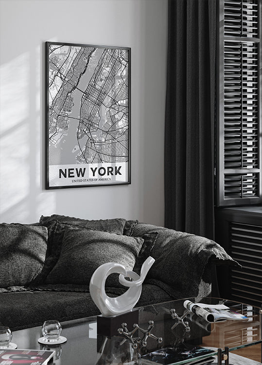 Witte affiche van New York