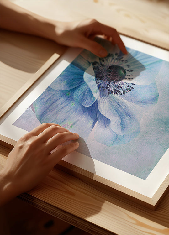 Tinten blauw-poster