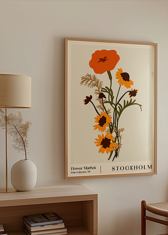 Bloemenmarkt. Stockholm-affiche