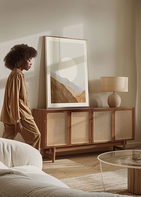 Boho moon and mountains (NEW) - Posterbox