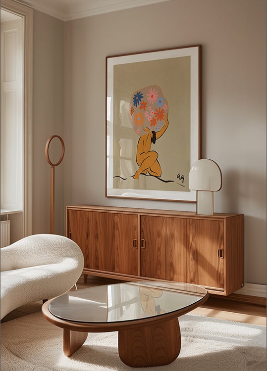 Wereld op haar schouders-poster