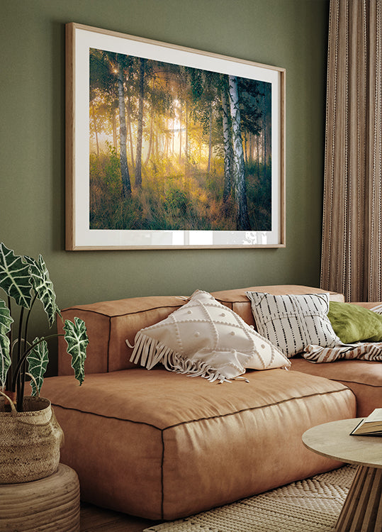 Goud in de bosposter