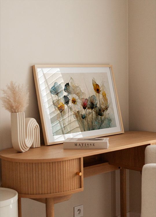 Fluisterende bloemenposter